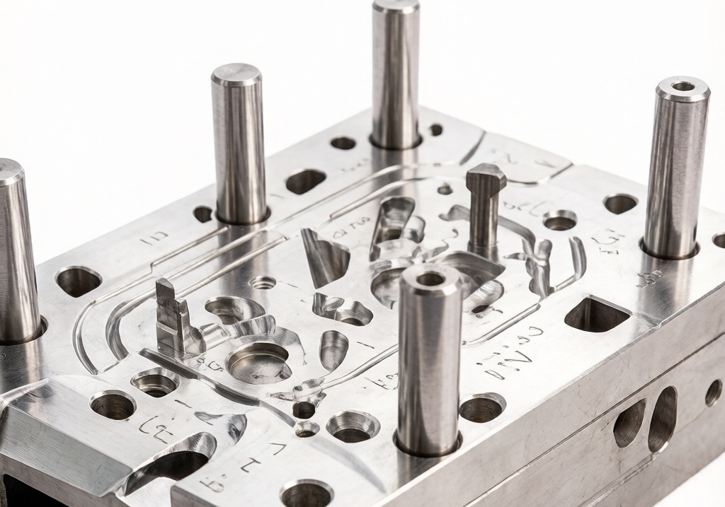 Precision injection mold and plastic part